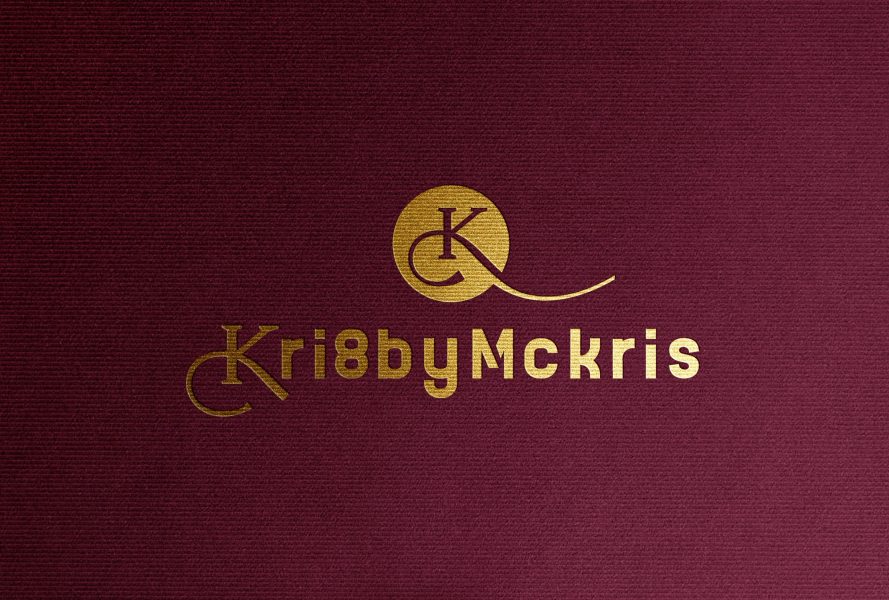 Feminine Gold Foil Logo Mockup Stamped on Red Paper Card